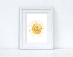 Hello Sunshine Sun Summer Seasonal Wall Home Decor Print