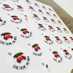 Sheet Of 24 Personalised Name Or Surname Car Christmas Present Stickers Gift Labels Christmas stickers