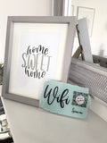 Wifi QR Code Scan Me Painted Clear Acrylic 10x15cm Magnetic Plaque Sign