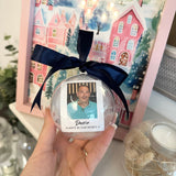 Personalised Photo Memorial Memory Christmas Clear Feather Bauble - Any Photo & Wording