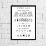 Laundry Guide 2 Simple Wall Home Decor Print