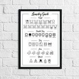 Laundry Guide Simple Wall Decor Print