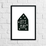 Scandinavian Let's Play Children's Nursery Bedroom Wall Decor Print