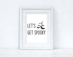 Let's Get Spooky Bats Autumn Seasonal Wall Home Decor Print