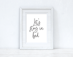 Let's Stay In Bed Autumn Bedroom Seasonal Wall Home Decor Print