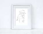 Line Work Woman City Simple Home Bedroom Dressing Room Wall Decor Print