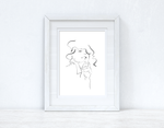 Line Work Woman Face Simple Home Bedroom Dressing Room Wall Decor Print