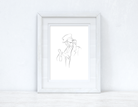 Line Work Woman Shopping Simple Home Bedroom Dressing Room Wall Decor Print