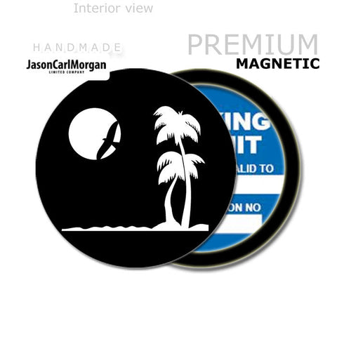 Beach 90mm Magnetic Parking Permit Windscreen Disc Holder