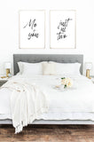 Me + You Just Us Two Couple Set Of 2 Bedroom Prints