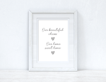 Our beautiful Chaos & Sweet Home Heart Simple Home Wall Decor Print