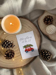 Personalised Christmas At The Surname OR House Number Car Winter Christmas Seasonal Wall Home Decor Print