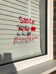 Santa Please Stop Here Sleigh With Reindeers Window Door Vinyl Christmas Sticker