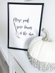 Please Park Your Broom At The Door Halloween Autumn Seasonal Wall Home Decor Print