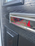 Merry Christmas Tree Letter Box Letterbox Decor House Sticker Label