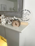 Christmas At House Number Solid Star Wreath Christmas Acrylic Plaque Sign With Wooden Base