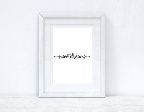 Sweetdreams Line Bedroom Simple Decor Print