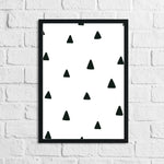 Scandinavian Triangle Pattern Children's Nursery Bedroom Wall Decor Print