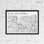 When We Met Personalised Date Any Place Country City Wall Decor Print