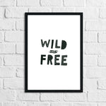 Scandinavian Wild And Free Children's Nursery Bedroom Wall Decor Print