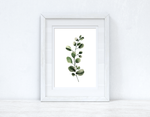 Watercolour Greenery Leaf 3 Bedroom Home Kitchen Living Room Wall Decor Print