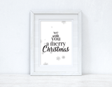 We Wish You A Merry Christmas Seasonal Wall Home Decor Print