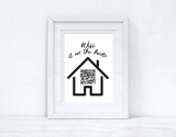 Wifi Is On The House Silhouette Wifi QR Scan Home Wall Decor Print