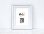 Personalised Wifi Rose Gold Pink Splatter Scan Me! Wifi QR Scan Home Wall Decor Print