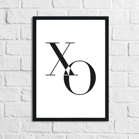 XOXO Cut Out Dressing Room Bedroom Simple Wall Home Decor Print