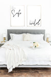 You Keep Me Safe & I'll Keep You Wild Bedroom Wall Decor 2 Print Set