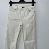 M&S Ladies Jeans Skinny Ivory Size 8 Cotton Blend