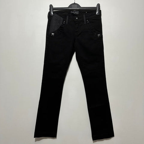 Firetrap Ladies Jeans Straight Black Size W26” L30” Cotton Blend