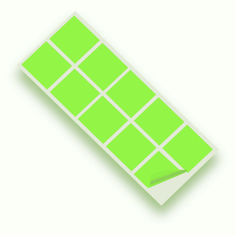 Apple Green Matte 100mm SQ Vinyl Wall Tile Stickers Kitchen & Bathroom Transfers