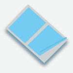 Arctic Blue Matte 10 x 8 inch SQ Vinyl Wall Tile Stickers Kitchen & Bathroom Transfers