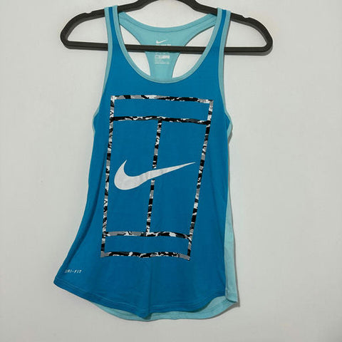 Nike Ladies Blue Tank Top XS DRI-FIT Workout Vest