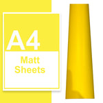 A4 A3 A2 Matte Vinyl Sheets Bright Yellow