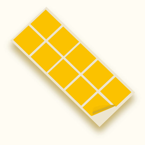 Bright Yellow Gloss 100mm SQ Vinyl Wall Tile Stickers Kitchen & Bathroom Transfers