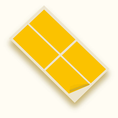 Bright Yellow Gloss 100x200mm Vinyl Wall Tile Stickers Kitchen & Bathroom Transfers