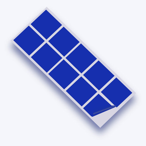 Briliiant Blue Gloss 100mm SQ Vinyl Wall Tile Stickers Kitchen & Bathroom Transfers