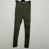 Next Green High Waist Skinny Jeans Size 6 100% Cotton Khaki