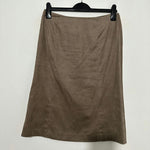 Next Beige A-Line Skirt Size 10 Short High Waist Mini Polyester Ladies