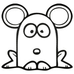 Funny Cartoon Mouse Sticker