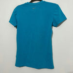 Nike Ladies Blue Activewear T-Shirt Size S DRI-FIT Cotton Blend Live Train