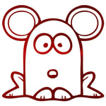 Funny Cartoon Mouse Sticker