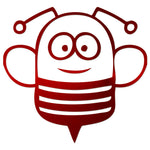 Funny Cartoon Bee Sticker