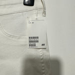 H&M Ladies Jeans Skinny White Size EU 31 Cotton Blend UK Size 3 Ankle