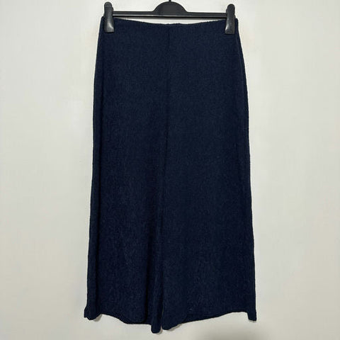 Next Blue Cropped Wide Leg Trousers Size 12 Polyester Ladies