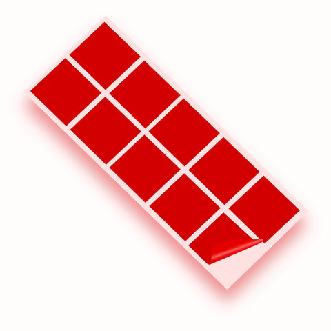 Dark Red Gloss 100mm SQ Vinyl Wall Tile Stickers Kitchen & Bathroom Transfers