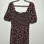 Oasis Ladies One-Piece Jumpsuit  Black Size M Medium Polyester Floral Stretch