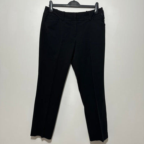 Next Ladies Trousers Ankle Black Size 14 Polyester Smart